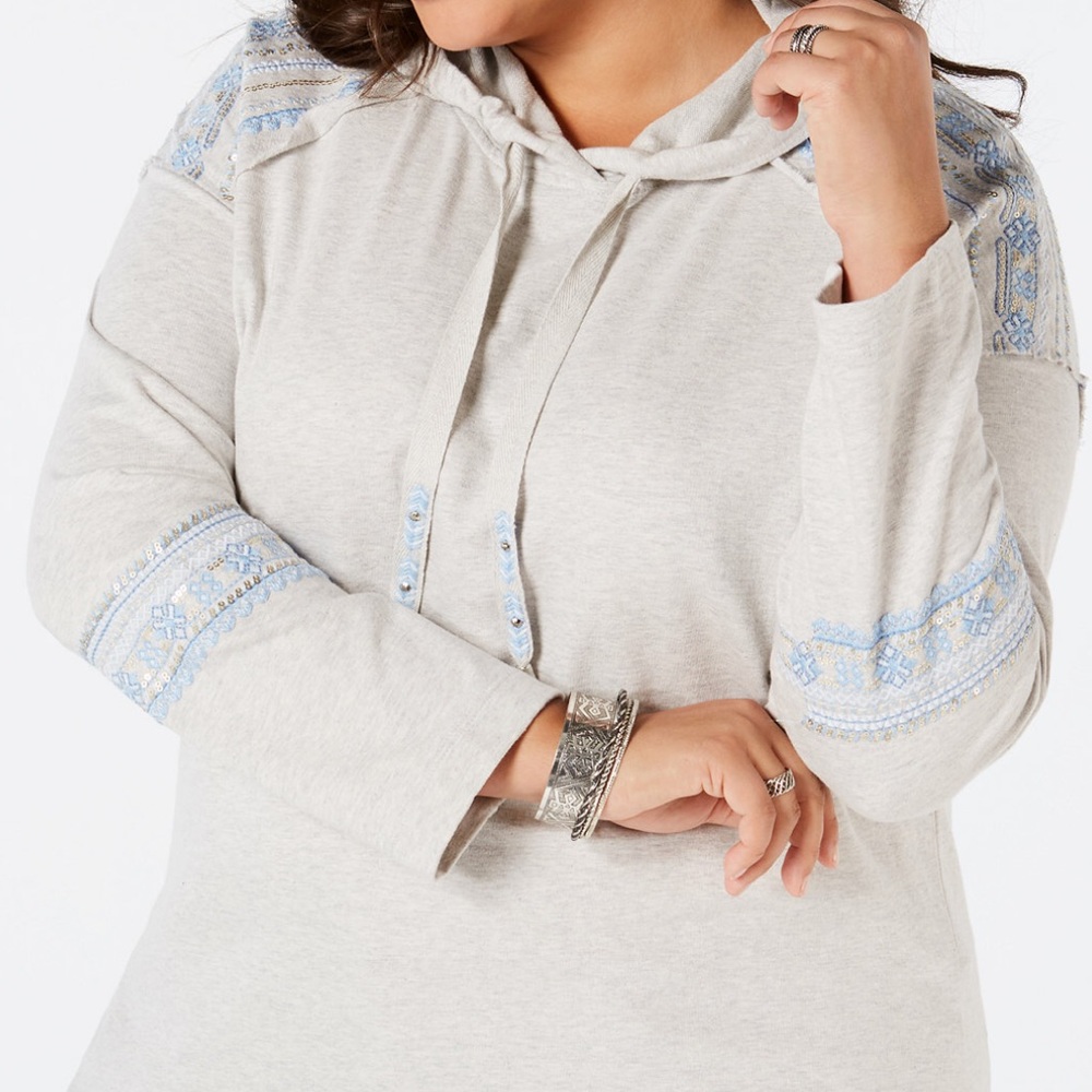 🌸Cotton embellished women’s Plus Size hoodie sweatshirt🌸